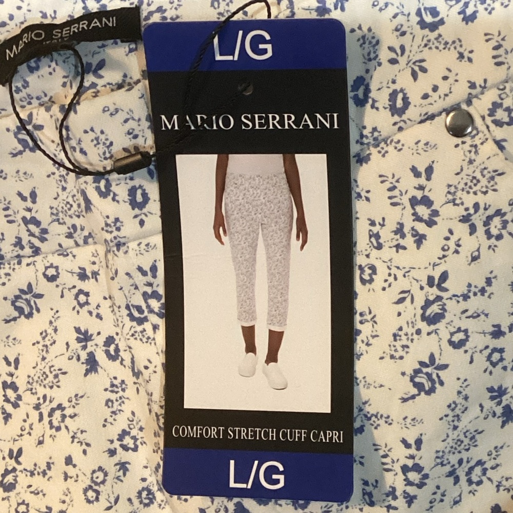 Mario Serrani Comfort Stretch Cuff Capri Pants